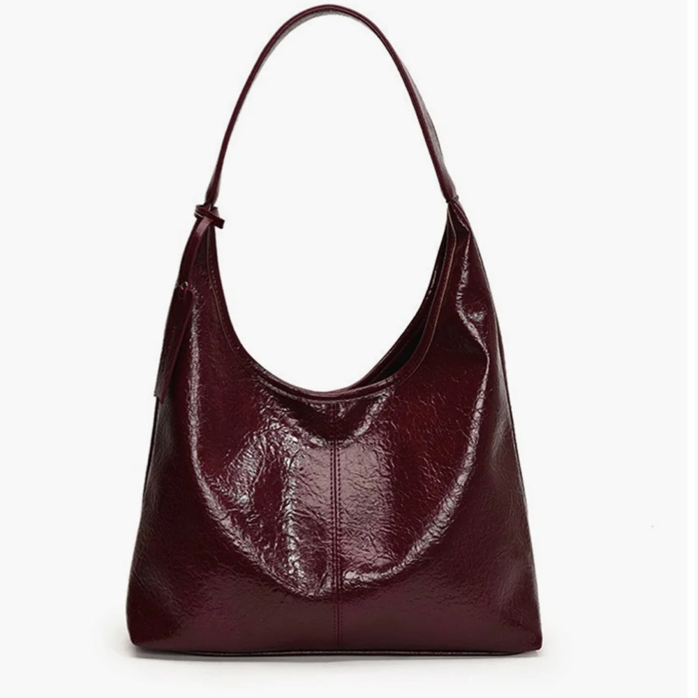 NWOT Commense Elegant Burgundy Hobo Bag